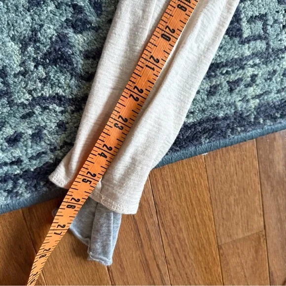 NationLTD Lag & Look Pima Cotton Gray & Beige Two-Tone Layered Long Sleeve Boho - Picture 7 of 7